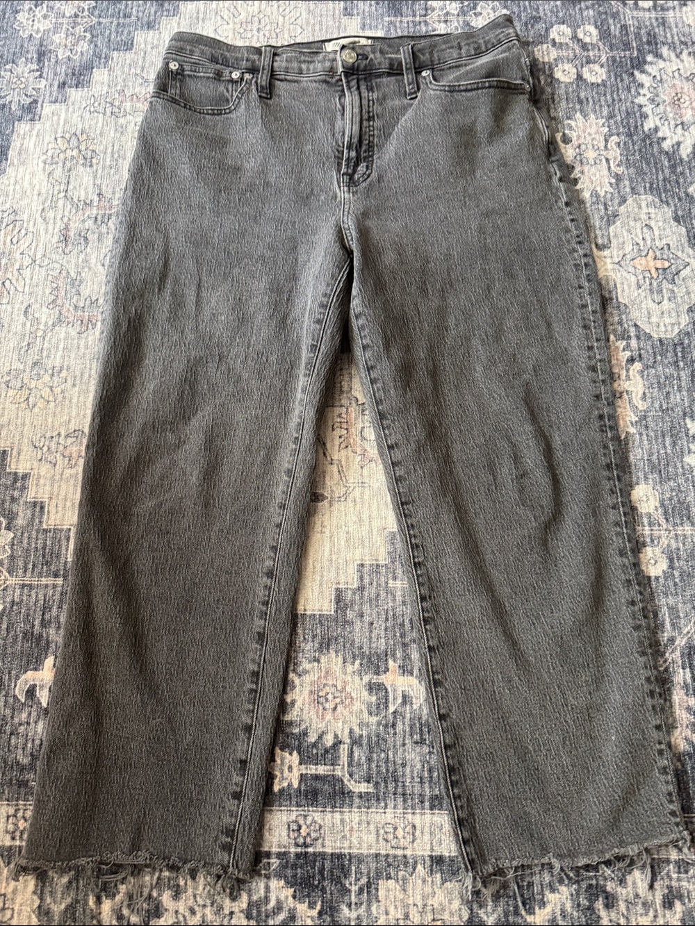 Madewell Men's Relaxed Black-Grey Washed Jeans
